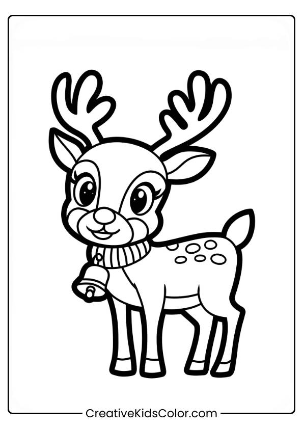 Christmas Reindeer Coloring Pages