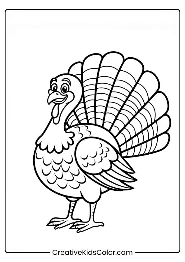 Coloring Page Of Thanksgiving Turkey