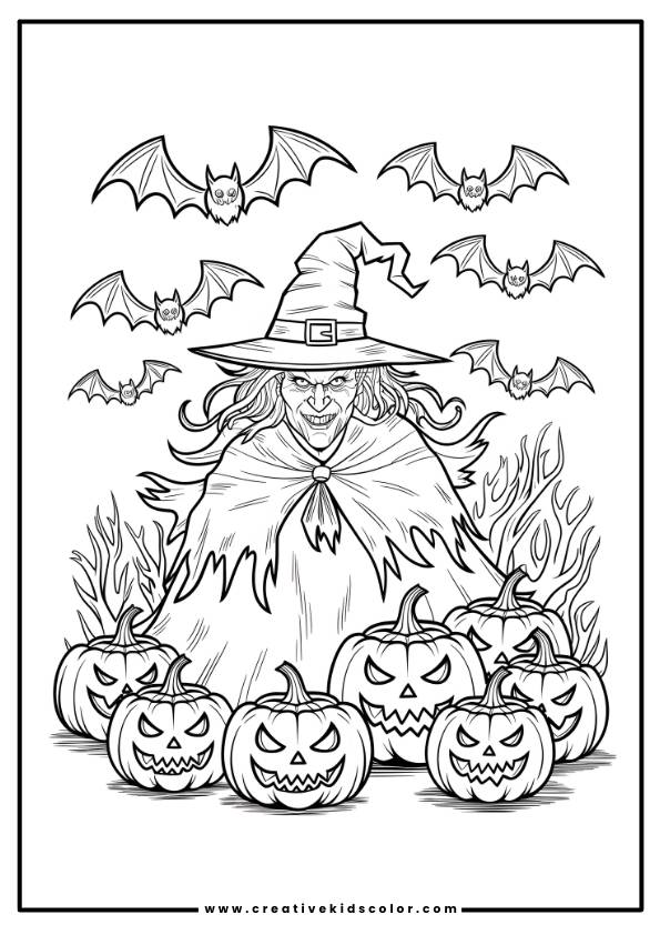 Adult Halloween Coloring Page