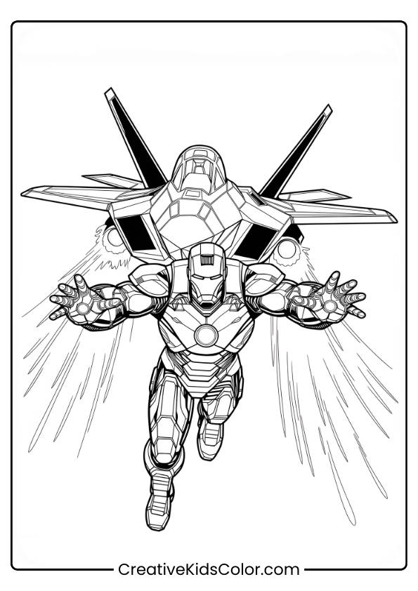 Adult Iron Man Coloring Page