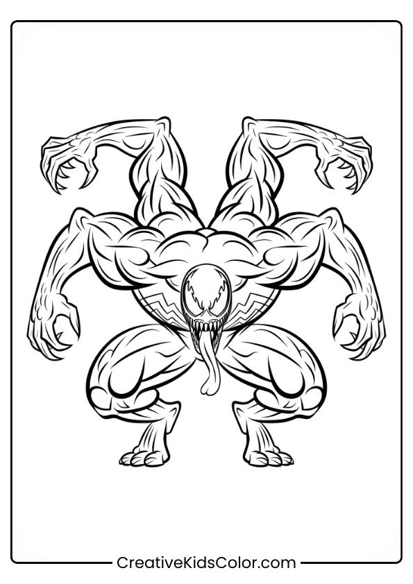 Anti Venom Coloring Pages Venom Coloring Pages Printable PDF