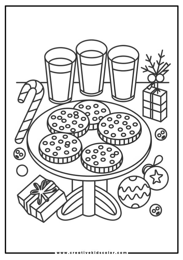 Christmas Cookie Coloring Pages