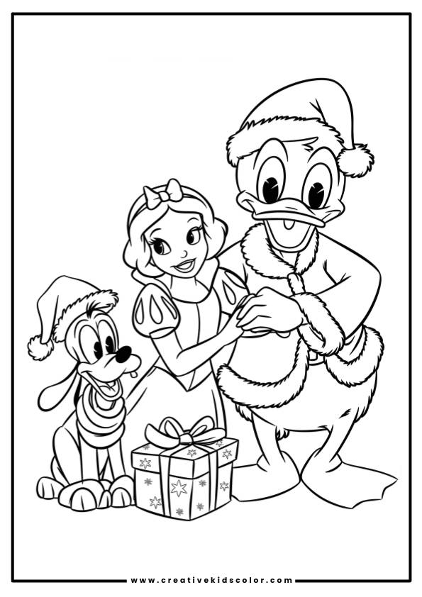 Disney Christmas Coloring Pages