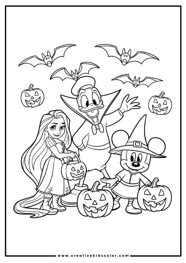 Disney Halloween Coloring Page