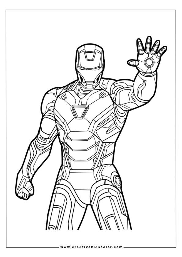 Iron Man Endgame Coloring Page