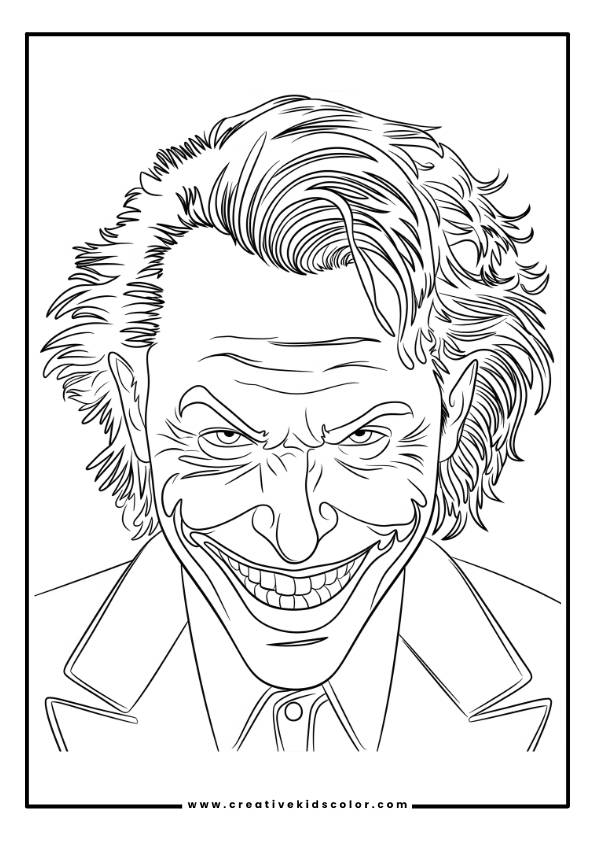 Face Joker Coloring Page