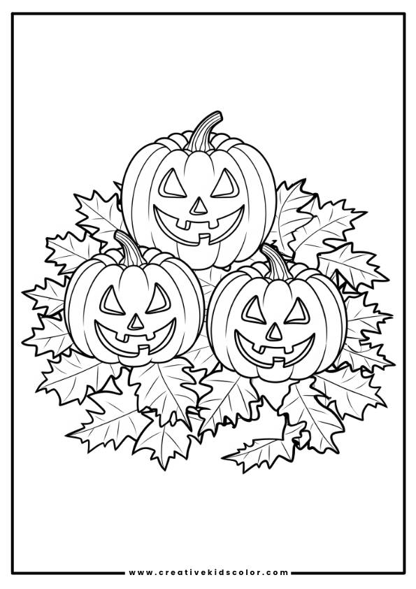 Halloween Coloring Page Pumpkin