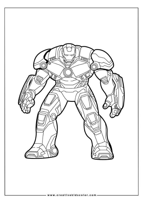 Iron Man Hulkbuster Coloring Page