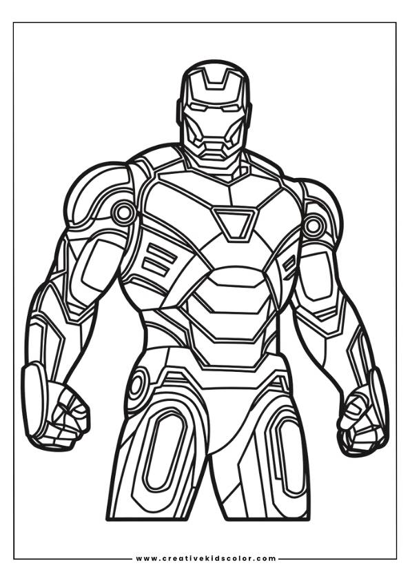 Infinity War Iron Man Coloring Page