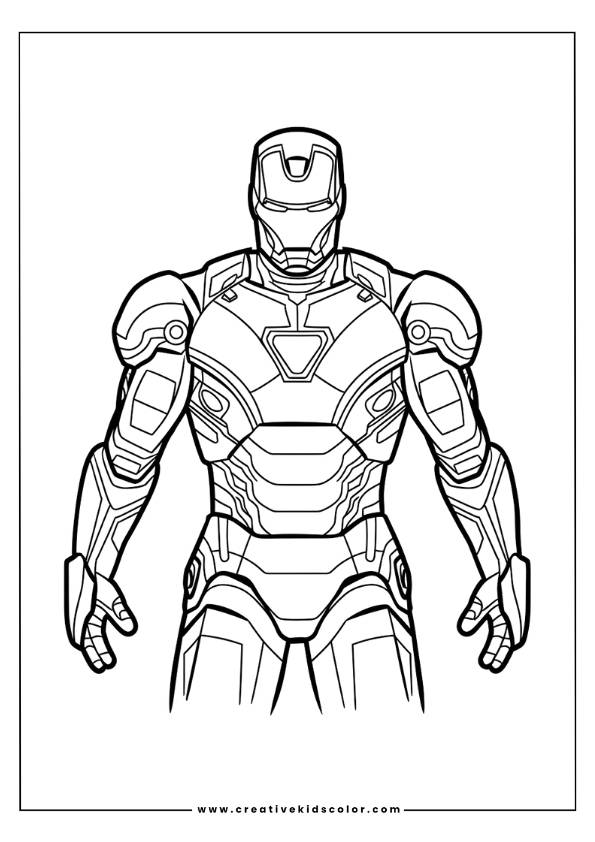 Iron Man Suit Coloring Page