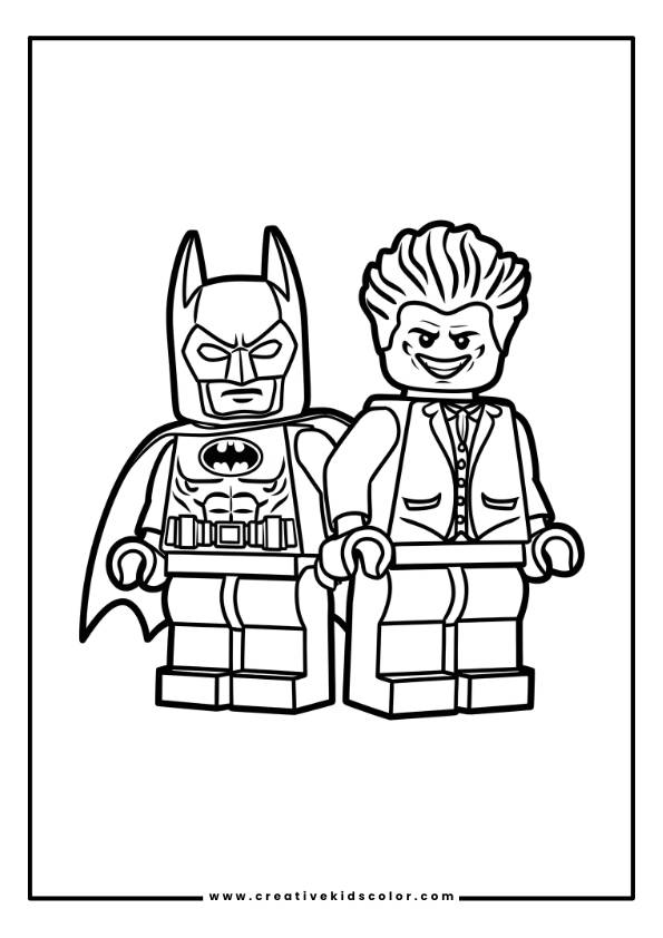 Lego Batman And Joker Coloring Page