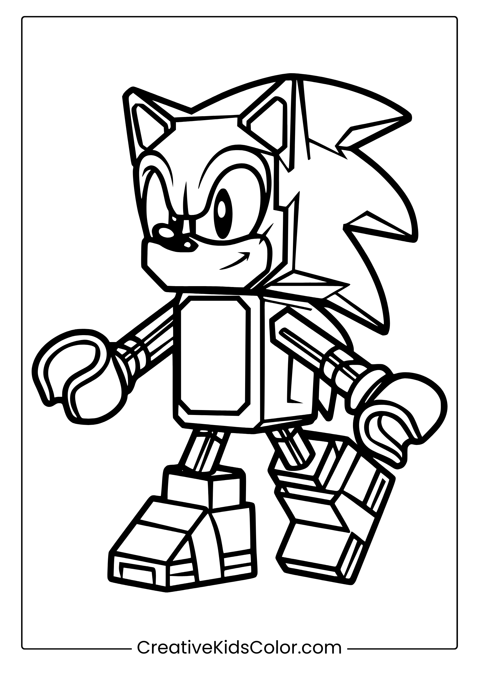 Lego Sonic Coloring Page