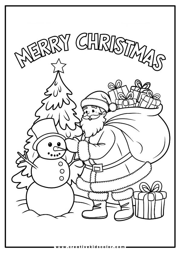 Merry Christmas Coloring Pages