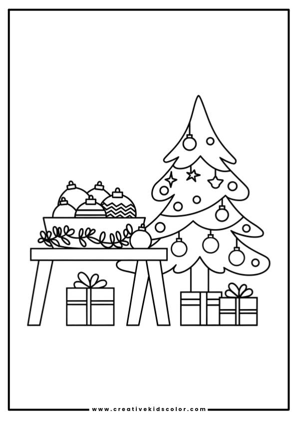 Christmas Ornament Coloring Page