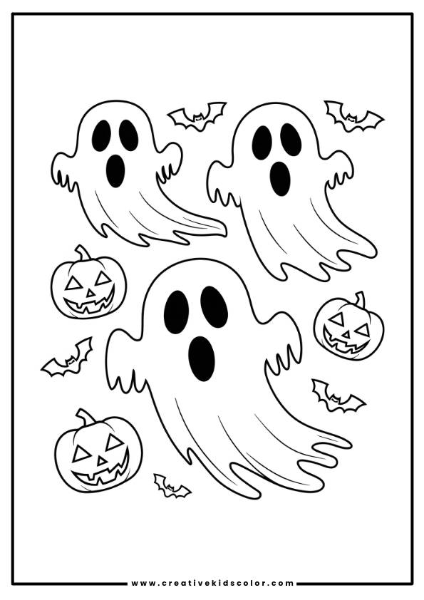 Spooky Halloween Coloring Page