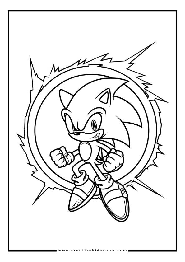 Super Sonic Coloring Page