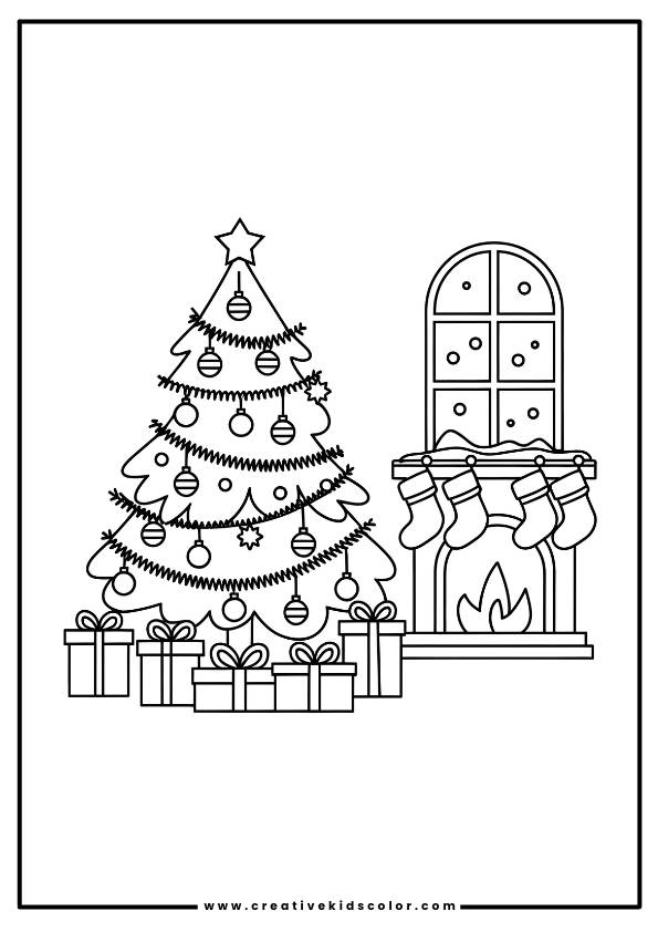 Christmas Tree Coloring Page