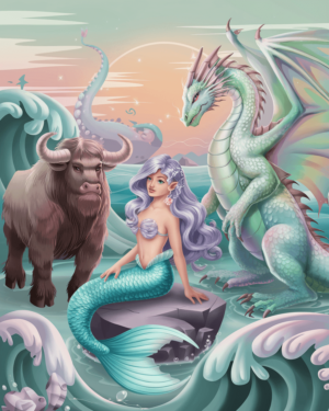 Mythical Creature Coloring Pages Featured Image