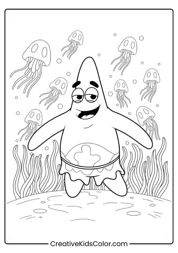 spongebob and patrick coloring page