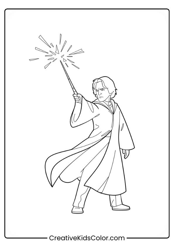Snape About To Cast A Protective Spell