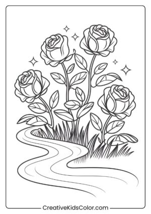 Rose Coloring Pages (30+ Free Printable PDF)