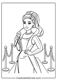 20+ Free Barbie Coloring Pages Printable PDF Collection