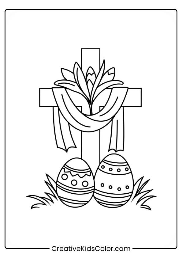 Christian Easter Coloring Page