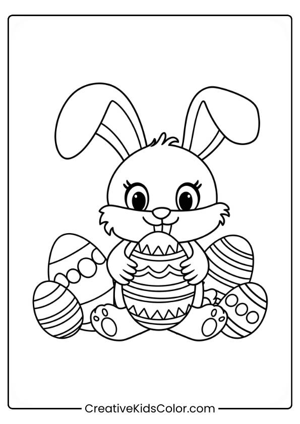 Cute Easter Coloring Page