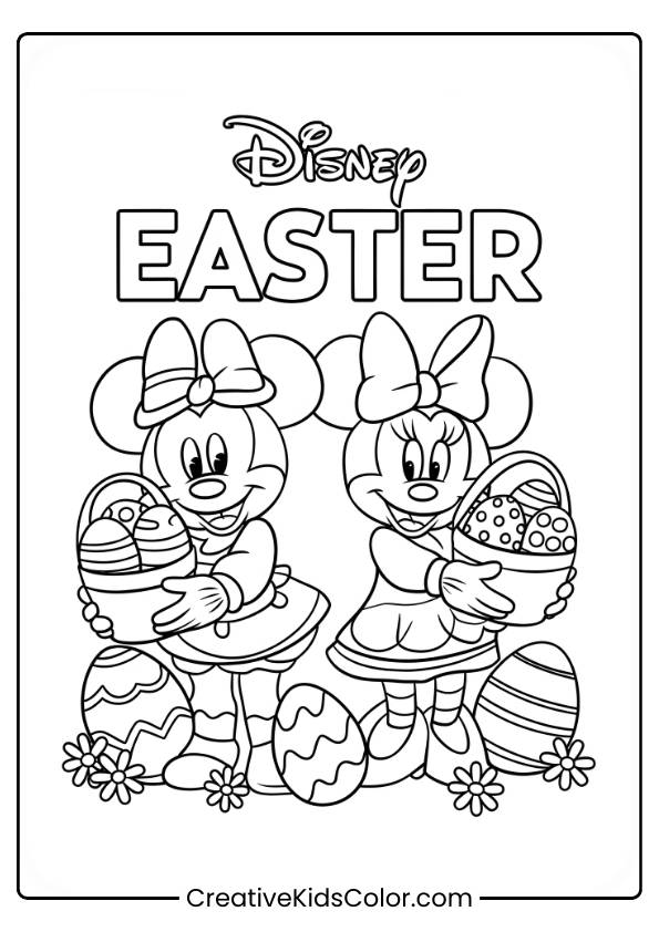 Disney Easter Coloring Page