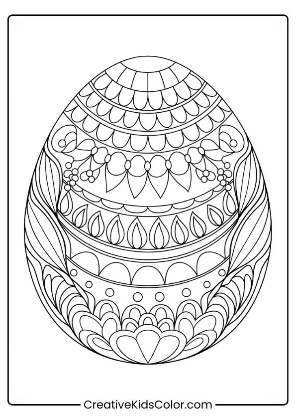 Easter Adult Coloring Page