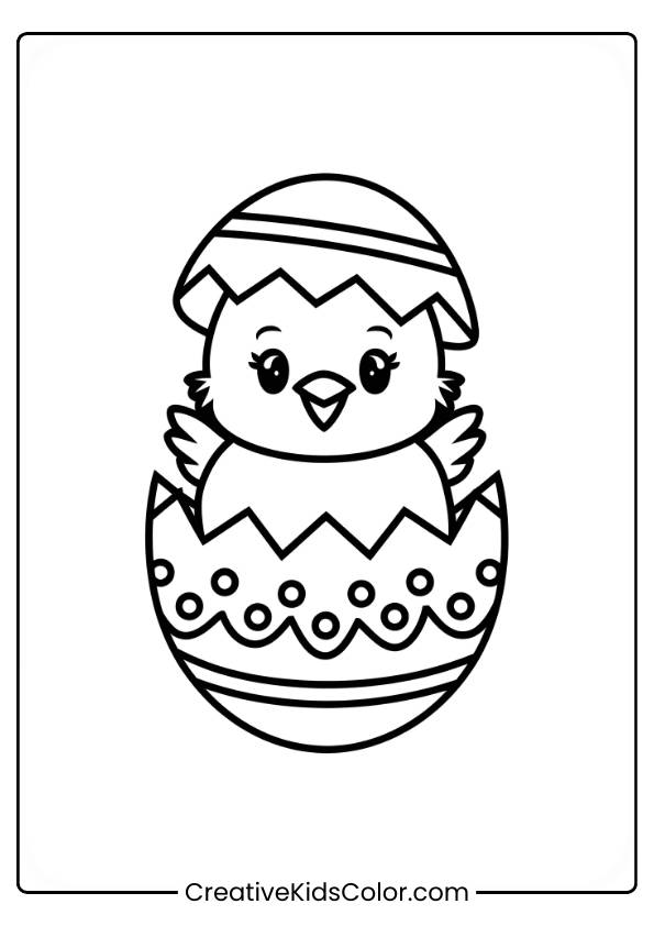 Easter Chick Coloring Page