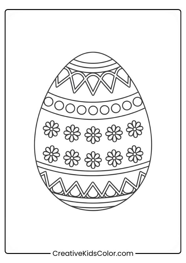 Easter Egg Coloring Page