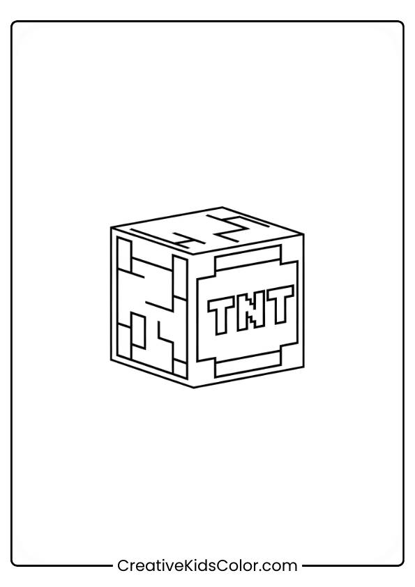 Another Pixelated Cube With The Letters 'Tnt' Displayed Prominently On The Front. The Design Mirrors The Iconic Tnt Block From Minecraft, Shown From A Different Angle.