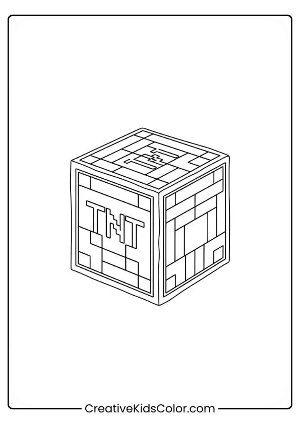 A 3D Cube With A Pixelated Design And The Letters 'Tnt' Inscribed On One Side, Resembling A Block From Minecraft, Positioned Against A Simple Background.