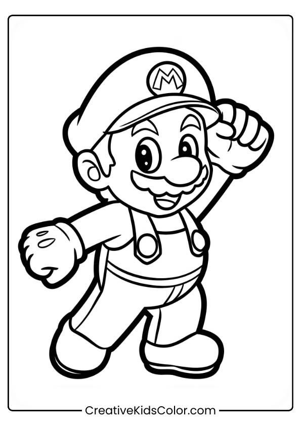 Paper Mario Coloring Page