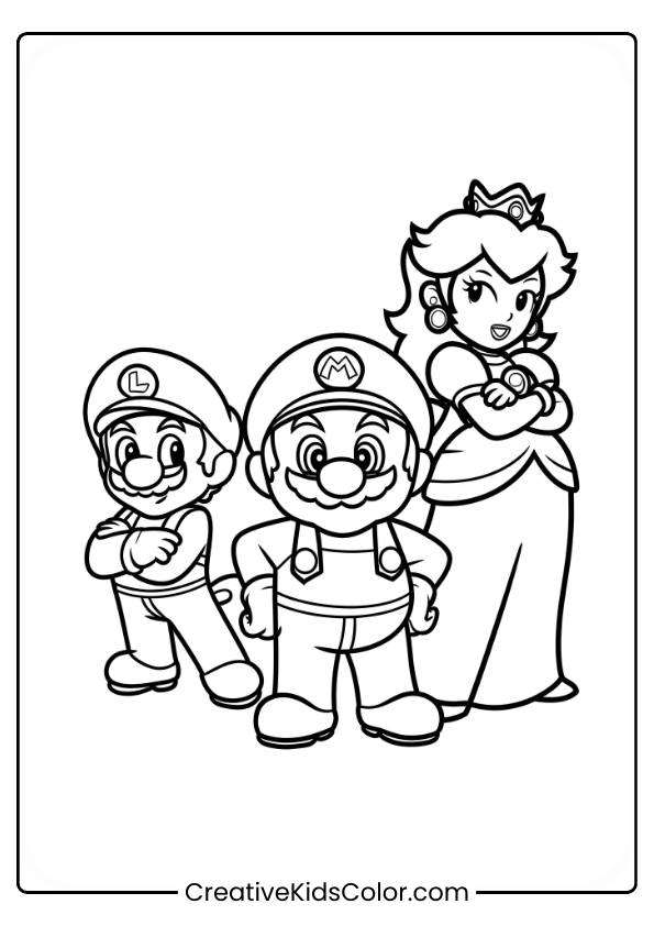 Super Mario 3D World Coloring Page