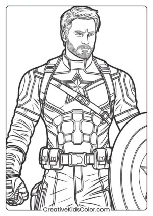 Captain America Coloring Pages | 20+ Free Printable PDF