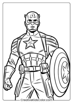Captain America Coloring Pages | 20+ Free Printable PDF
