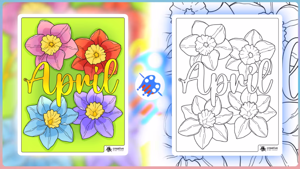 April Coloring Pages (15+ Free Printable PDFs)