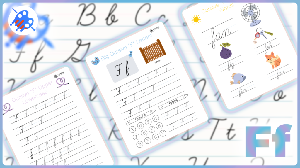 Cursive Letter F Worksheets (Free Printable PDFs)