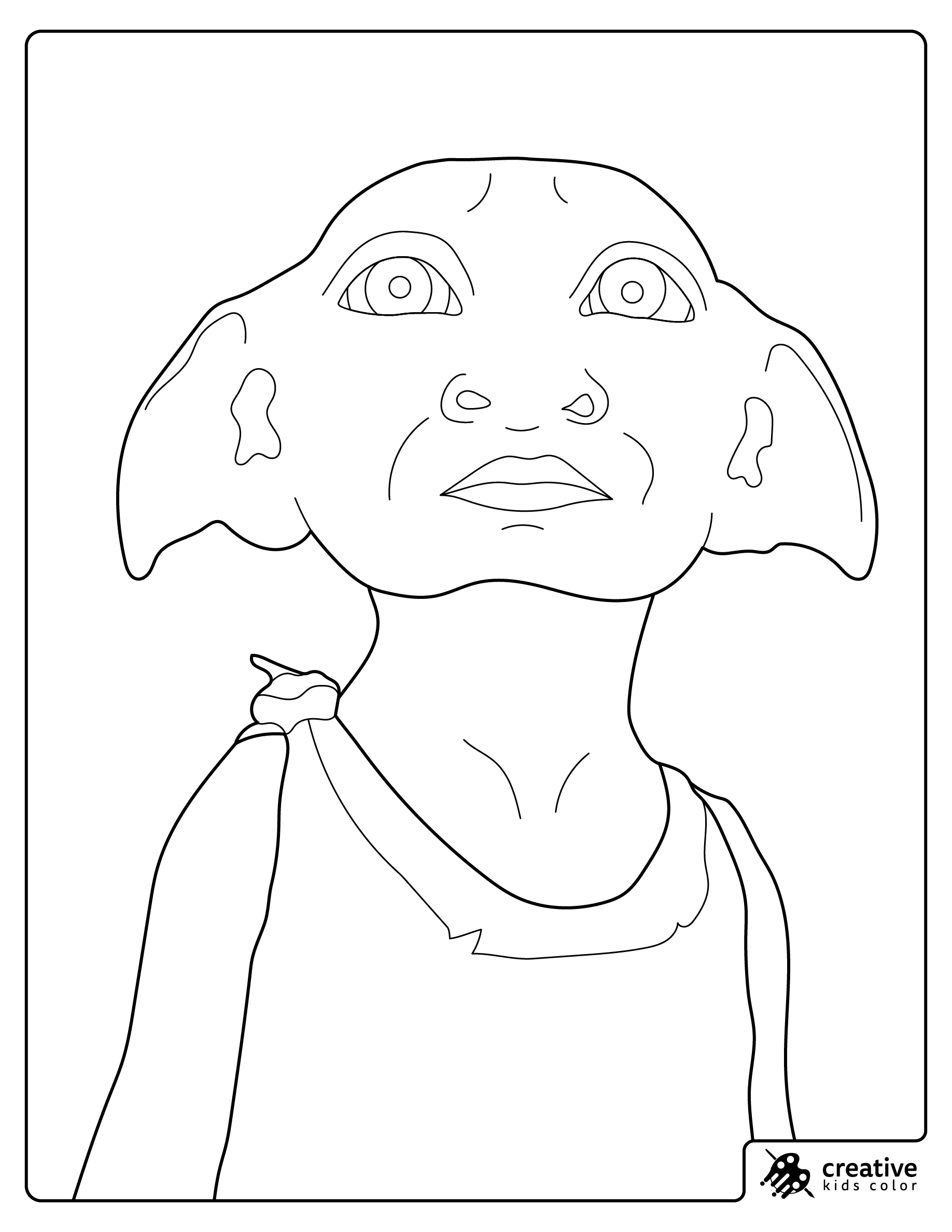 Dobby The House Elf From Harry Potter Coloring Page