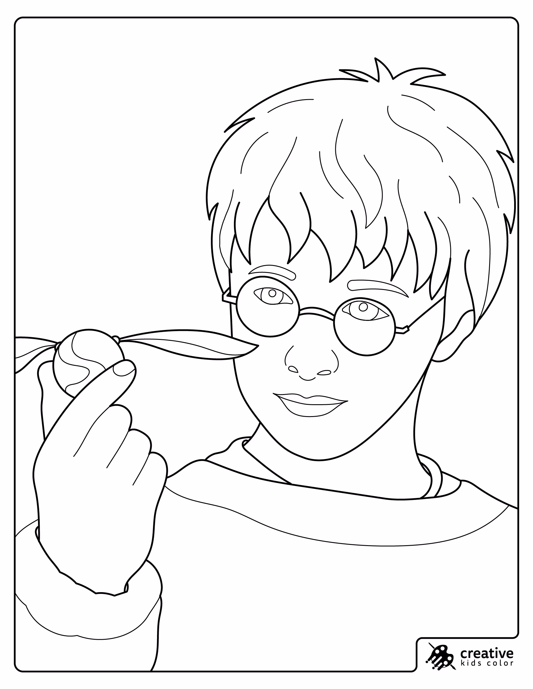 Harry Potter Reaching For The Golden Snitch Coloring Page