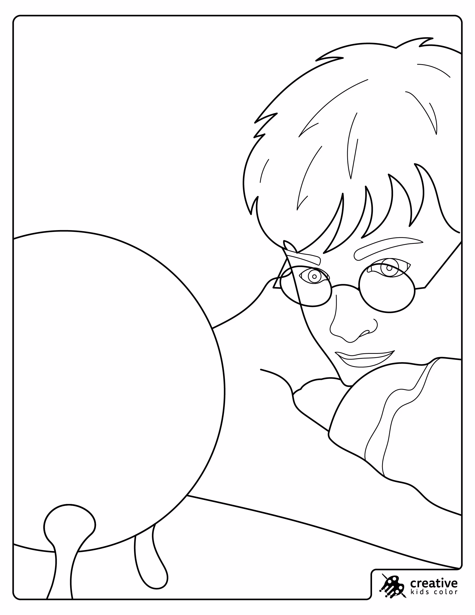 Harry Potter Looking At A Prophecy Record Coloring Page