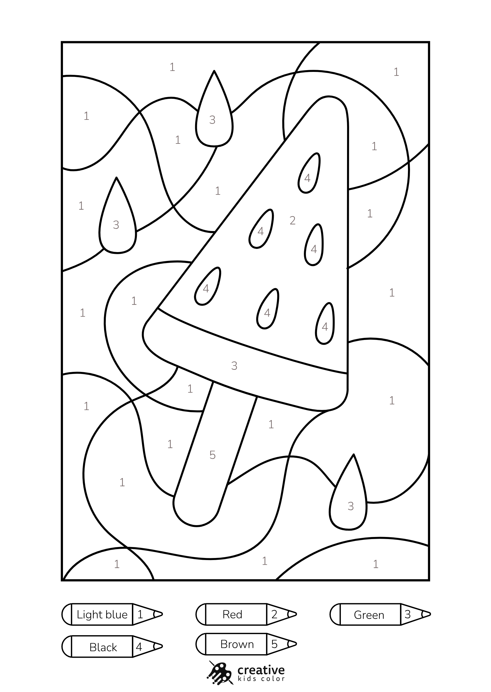 Ice Cream Color By Number 2
