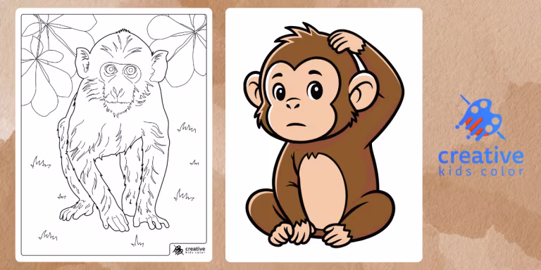 Monkey Coloring Pages