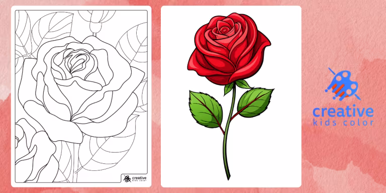 Rose Coloring Pages