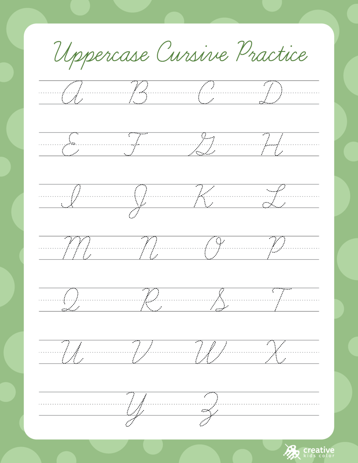 Free Printable Cursive Alphabet Charts & Worksheets