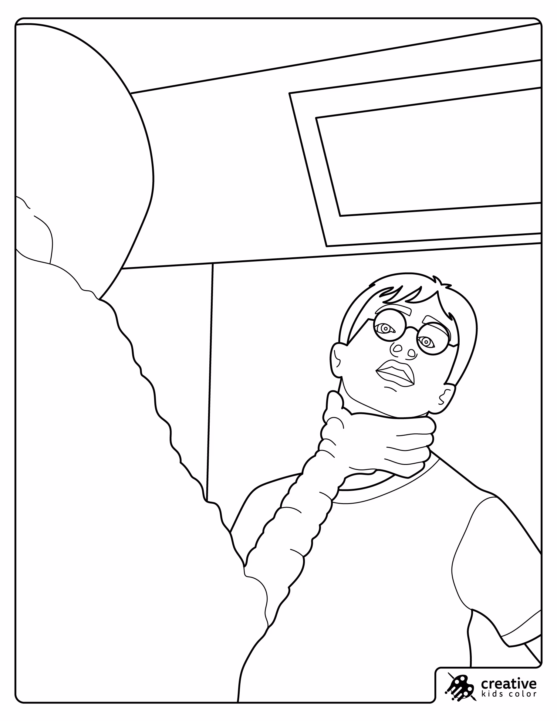 Lord Voldemort Battling Harry Potter Coloring Page