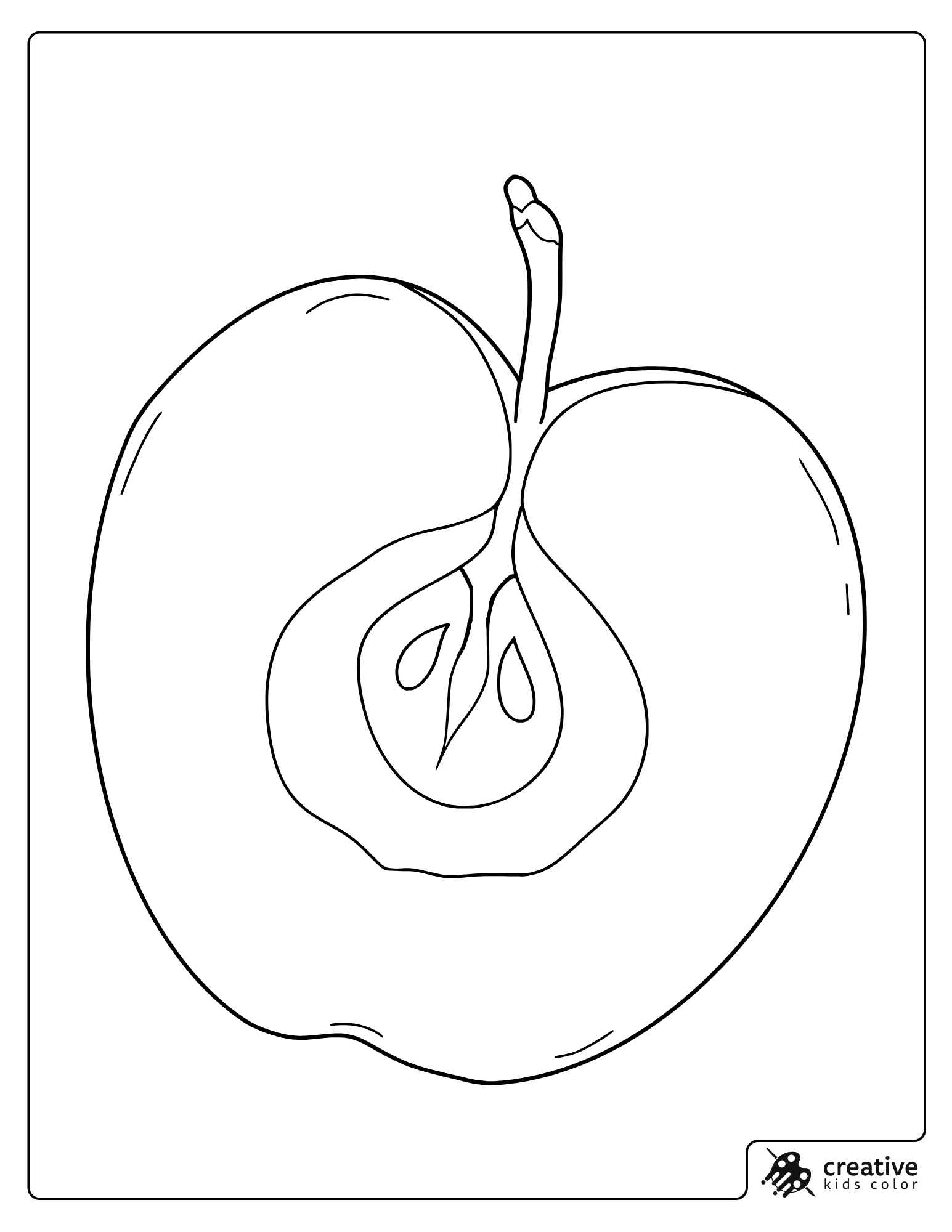 Apple Pie Coloring Page With Whole Apples And A Slice.