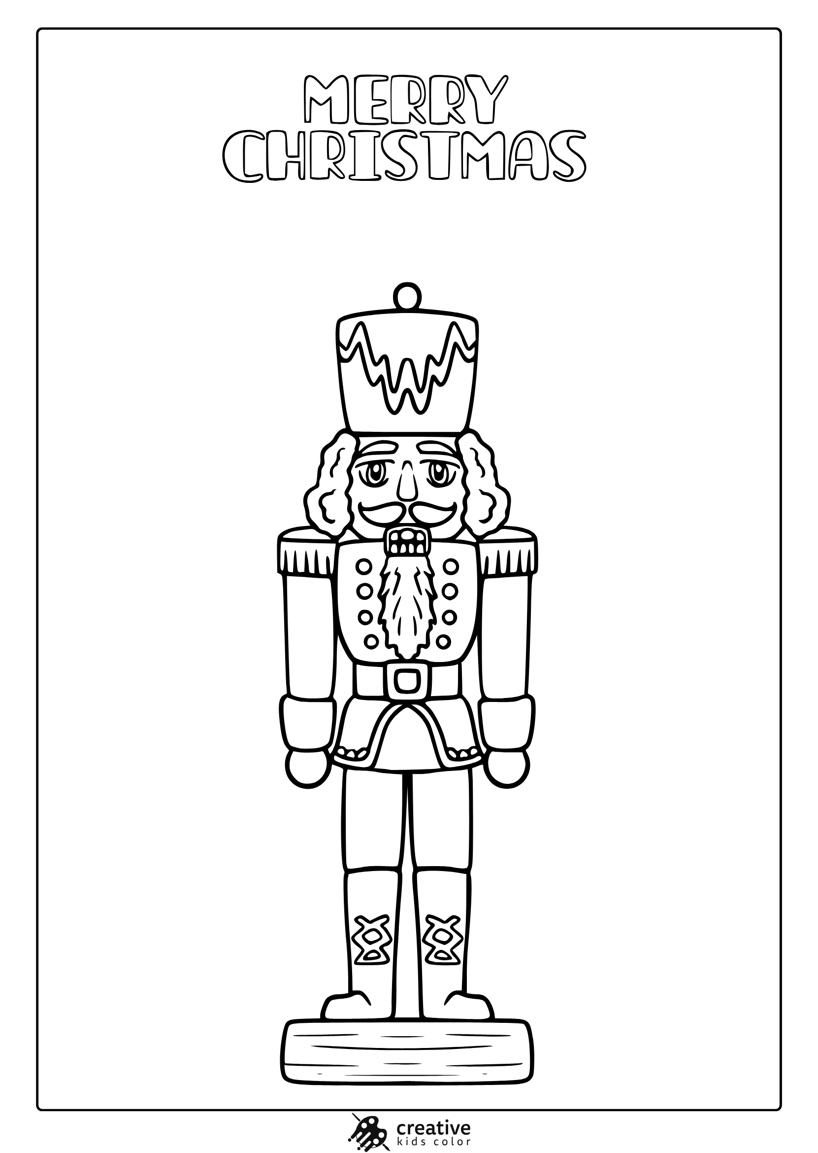 Page Christmas Page Page with Crown, Mustache, and Merry Christian Text.